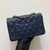 Chanel A69900 Mini Flap Bag Grained Calfskin Navy Blue Gold