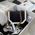 Chanel AS2597 Mini Flap Bag Velvet & Gold Tone Metal Black & White