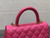 Chanel A92990 Medium Flap Bag With Top Handle Bag Rose Red