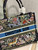 Dior M1296 Medium Book Tote D-Constellation embroidery in shades of blue