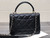 Chanel A92236 Small Trendy CC Flap Bag With Top Handle Lambskin bag Black Gold