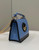 Fendi 8BT286 Kan I F Small Leather Mini Bag Blue