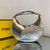 Fendi 8BR798 Fendigraphy Small Leather bag with multicolour inlay Silver