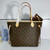 Louis Vuitton LV M41178 Neverfull MM Monogram Canvas Pivoine Pink