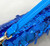 Fendi 8BR792 Medium Baguette 1997 Blue Satin Bag with Sequins 0127L