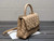 Chanel A92990 Medium Flap Bag With Top Handle Bag Apricot