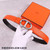 Hermes Women's Leather Belt 32MM 19037 Orange - luxibagsmall