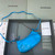 Balenciaga 6940271VG9 Le Cagole Mini Multipouch in Blue Crocodile