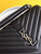YSL 600279 College Medium In Matelassé Leather Black with Silver