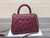 Chanel AS2215 mini flap bag with top handle Bag Wine Red