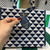 Prada 1BA354 Small Prada Symbole jacquard fabric handbag Blue White