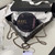 Chanel AP2603 Mini Bucket Bag with Chain Printed Denim Gold Black