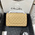 Chanel CF A01113 Classic Flap Bag in Lambskin Apricot