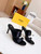 Fendi 8R8287 Baguette Slides Leather Black