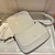Prada 1BD283 Women's Spectrum Leather Shoulder Crossbody Bag White