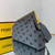 Fendi FIRST Medium Bag Blue flannel bag with embroidery 8BP127
