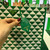 Prada 1BA356 Large Prada Symbole Jacquard Fabric Handbag Green White
