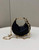 Fendi Nano Fendigraphy Black  Leather Charm 7AS089 Black