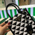 Prada 1BA355 Symbole Jacquard Fabric Micro Bag Black White