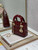 Dior Mini Lady Dior Bag M0505 Maroon Patent Cannage Calfskin