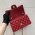 Chanel A69900 Mini Flap Bag Grained Calfskin Red Gold