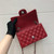 Chanel A69900 Mini Flap Bag Grained Calfskin Red Silver