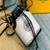 Fendi 8BS010 Mon Tresor Leather And Mesh Mini Bag 8361 White