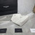 Saint Laurent Lou lou Puffer Mini Shoulder Bag YSL 620333 White Sliver