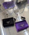 Prada Cardholder with shoulder strap and sequins 1MR024 Purple
