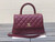 Chanel A92990 Medium Flap Bag With Top Handle Bag Wine Red