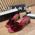 Chanel Women's Sandals Chanel Slippers Lambskin Heel 85mm C90172