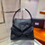 Prada Signaux Nylon and Leather Hobo Bag 1BC160 Black