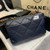Chanel 19 Maxi Handbag Lambskin Gold AS1162 Navy Blue