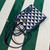 Prada 1BA355 Symbole Jacquard Fabric Micro Bag Blue White
