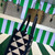 Prada 1BA355 Symbole Jacquard Fabric Micro Bag Blue White