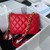 Chanel Small Flap Bag Lambskin Gold-Tone Metal AS3206 Red