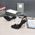 Tomford Shiny Leather Padlock Pointy Naked Sandal 105mm W22805