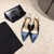 Dior KCP867 J'ADIOR Slingback Pump Blue Metallic Fabric - luxibagsmall