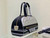 Dior M6202 Medium Dior Vibe Zip Bowling Bag Black and Silver Smooth Calfskin