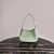 Prada 1BC499 Prada Cleo Brushed Leather Shoulder Bag in Green - Voguebags