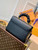LV M58688 Louis Vuitton Twist MM Leathers Handbag Black - luxibagsmall