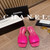 Chanel Women's Sandals Chanel Slippers Lambskin Heel 45mm C90177