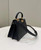 Fendi 8BN335 Peekaboo ISeeU Petite Padded Nappa Leather Bag Black