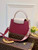LV M58610 Louis Vuitton Capucines MM Handbag Beige and Wine red