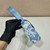 Prada 1NE515 Re-Edition 2000 embroidered drill mini bag blue white