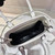 Prada 1BA331 Small Brushed Leather Tote White
