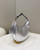 Fendi 8BR798 Fendigraphy Small White leather bag 80056M Silver