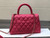 Chanel A92990 Medium Flap Bag With Top Handle Bag Rose Red