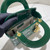 Dior M0505 Mini Lady Dior Bag Dark Green Patent Cannage Calfskin