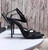 YSL Cassandra Sandals Leather With Monogram Black 30129 - luxibagsmall